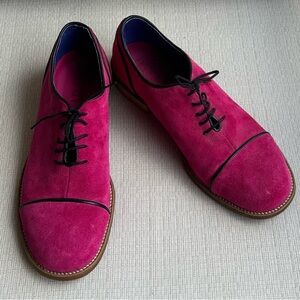 Arama Pink Suede Oxford Shoes, size 10 (EU 41)